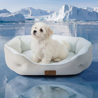 Bedsure Washable Cooling Mat for Dogs – Q-MAX>0.4 Non-Slip Summer Crate Bed for Large Dogs, No Gel or Electricity Required