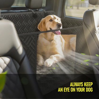 Premium Waterproof Dog Car Seat Cover with Rigid Base, Supports Up to 400 lbs | Innovative Hammock-Style Back Seat Extender for Cars, SUVs, and Full-Size Trucks (Available in Small and Large Sizes)