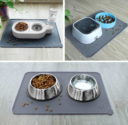 Waterproof Non-Slip Silicone Pet Feeding Mat for Cats and Dogs