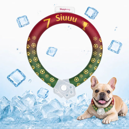 Ultimate Reusable Pet Cooling Collar - Instant 64°F Chill for Dogs & Cats | Sweat-Free, Eco-Friendly Neck Ring for Summer Adventures