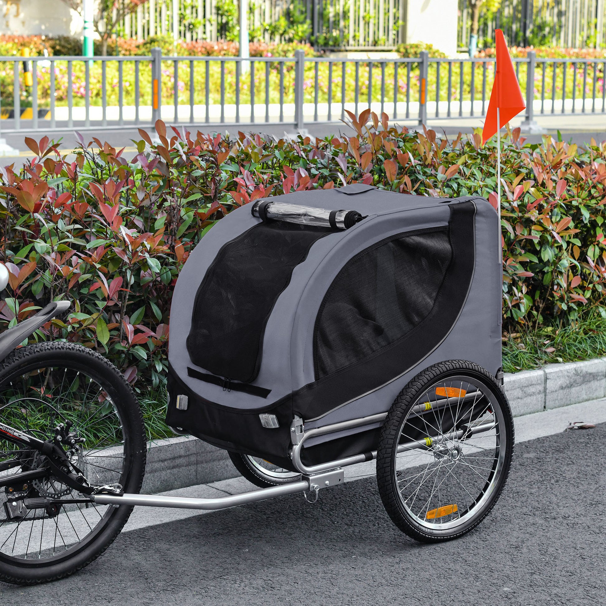 Pet Carrier and Bicycle Trailer for Small to Medium Dogs and Cats - Black and Blue