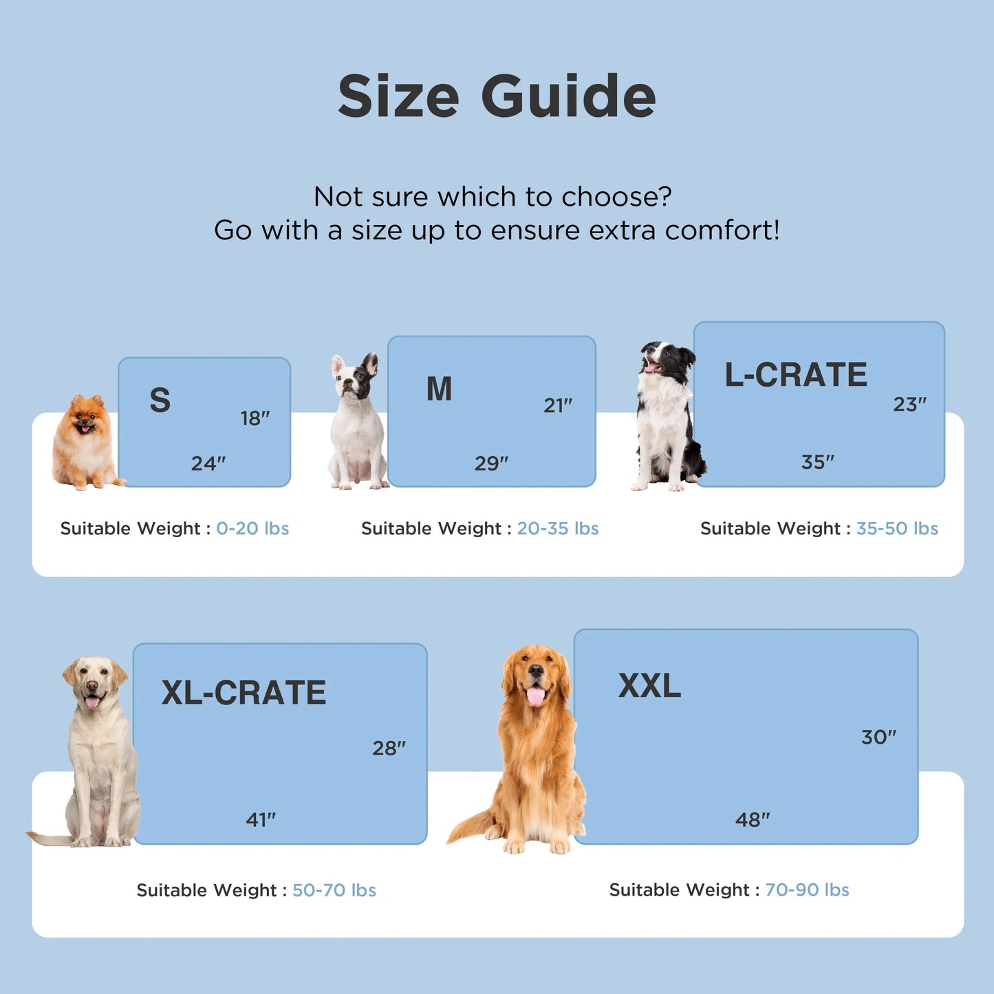 Bedsure Washable Cooling Mat for Dogs – Q-MAX>0.4 Non-Slip Summer Crate Bed for Large Dogs, No Gel or Electricity Required