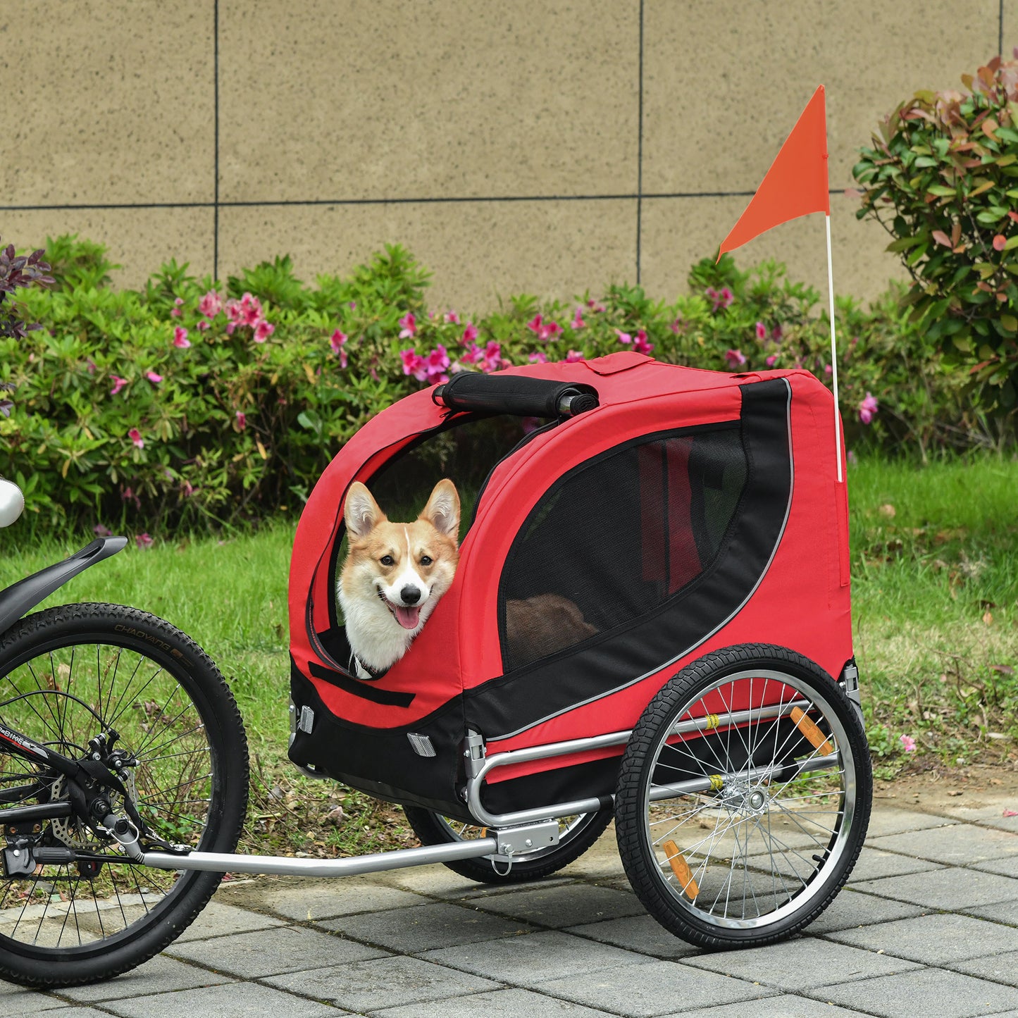 Pet Carrier and Bicycle Trailer for Small to Medium Dogs and Cats - Black and Blue