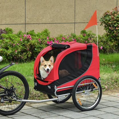 Pet Carrier and Bicycle Trailer for Small to Medium Dogs and Cats - Black and Blue