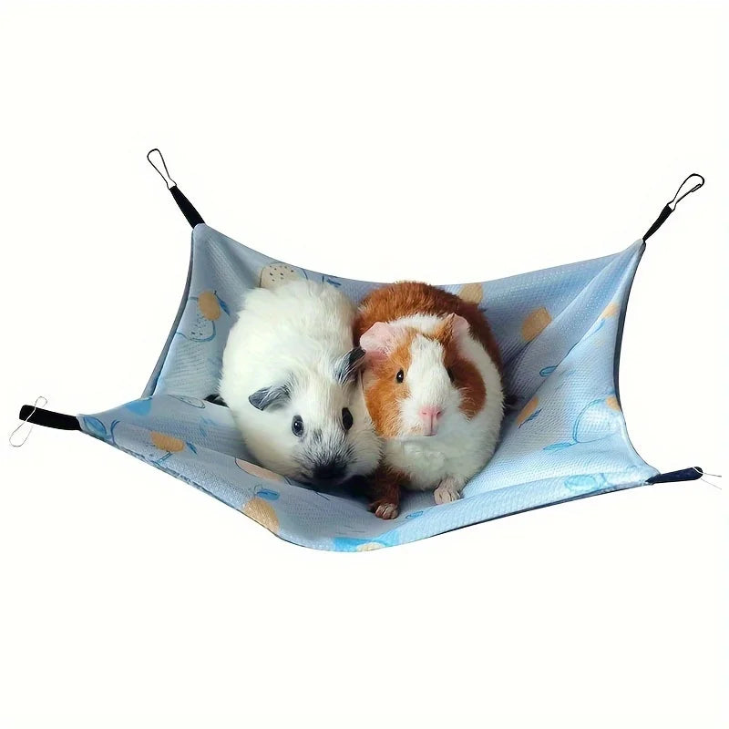 Double-Sided Breathable Summer Hammock for Guinea Pigs - Pet Accessory for Small Animals