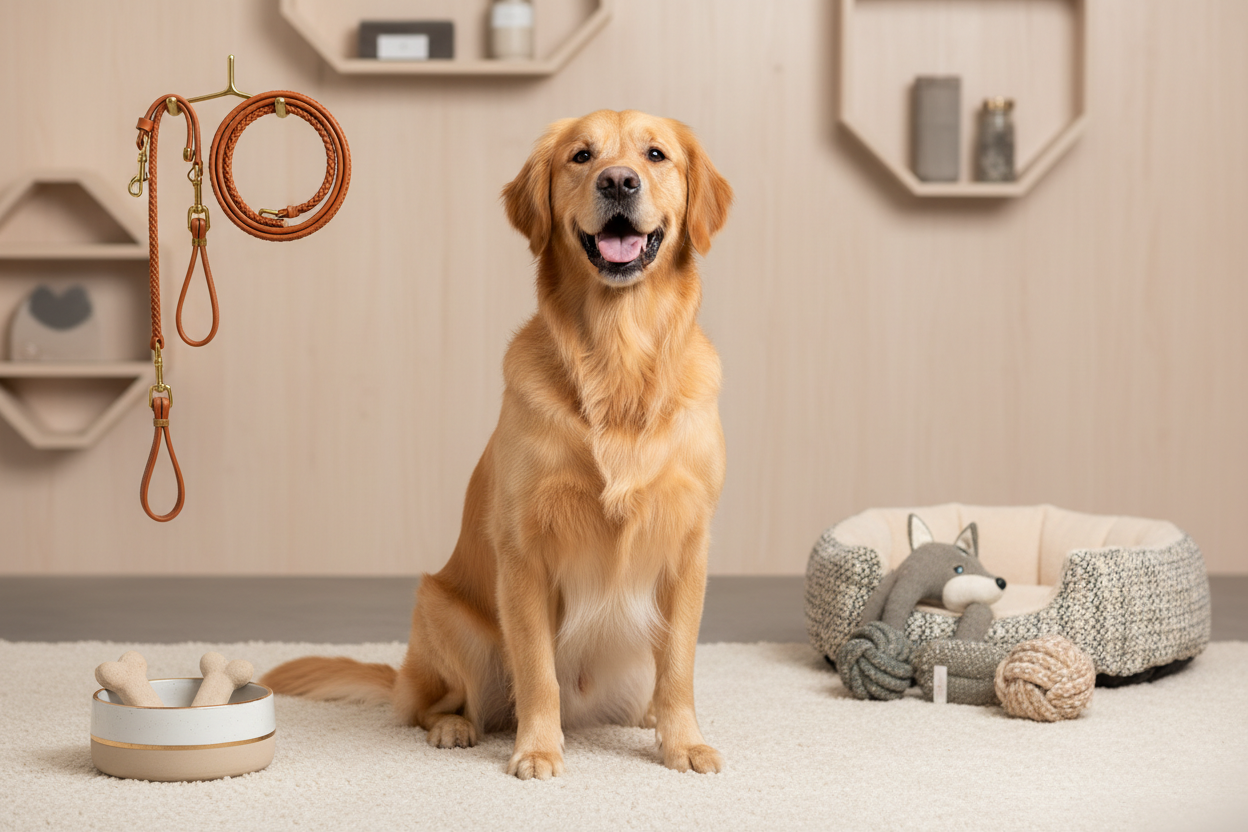 Professional Dog with Pet Accessories