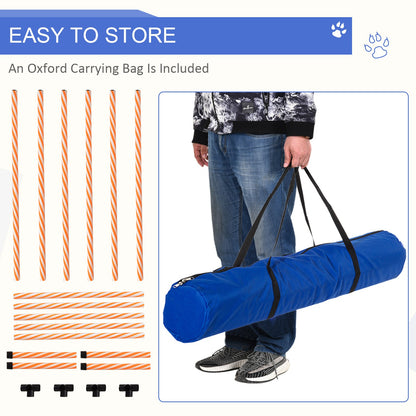 Professional Dog Agility Weave Pole Training Obstacle Course Set with Whistle