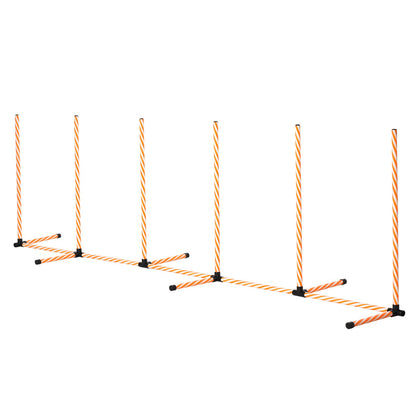 Professional Dog Agility Weave Pole Training Obstacle Course Set with Whistle