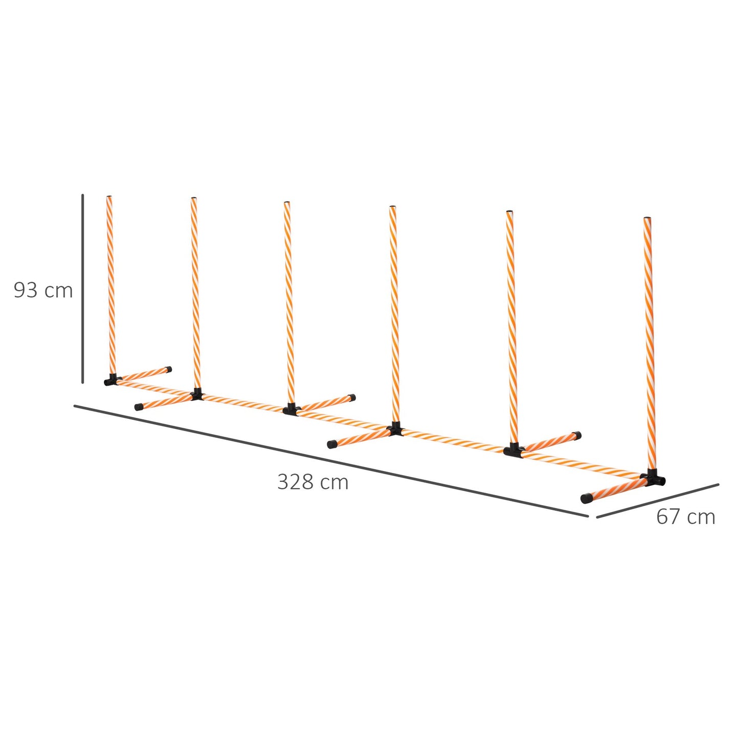 Professional Dog Agility Weave Pole Training Obstacle Course Set with Whistle